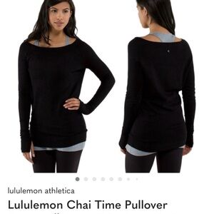 Lululemon Chai Time Black/Charcoal reversible Women's Sweater